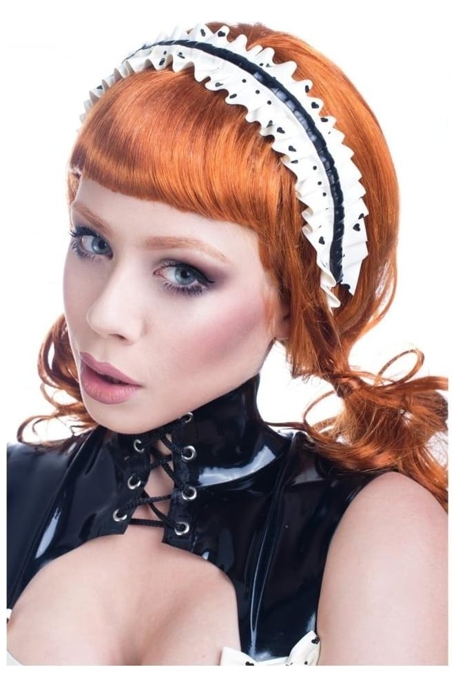 Latex frilled headband