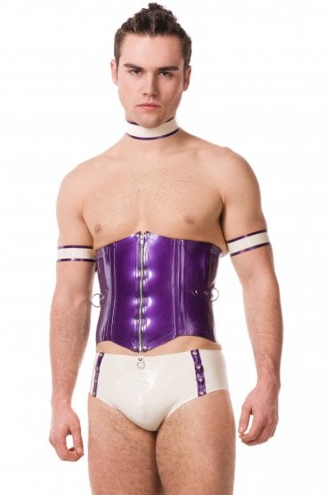 Alex Zip-Front Latex Corset