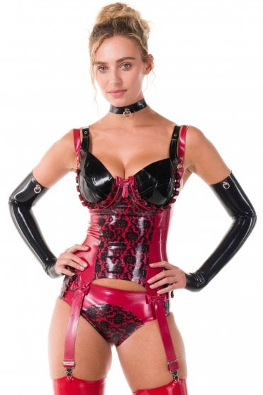 Anaïs Frills and Bows Lace Latex Underbust Basque