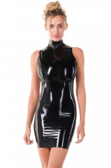 Aria High-Neck Latex Dress