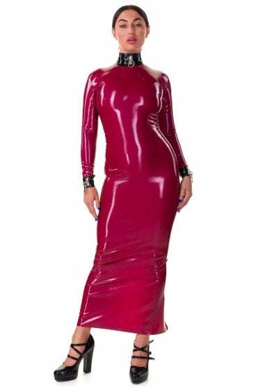Ariadne Ring-Detail Latex Maxi Dress