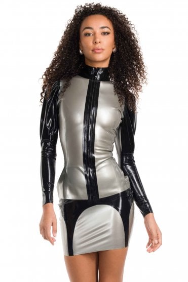Blush-Peek Latex Skirt