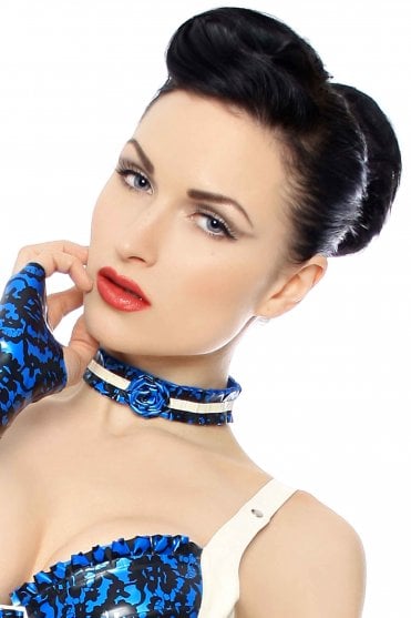 Bordelle-L'Amour Bombillicit Rose Latex Collar