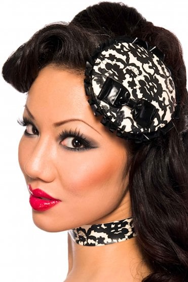 Bordelle-L'Amour Damsella Mini Disc Latex Fascinator