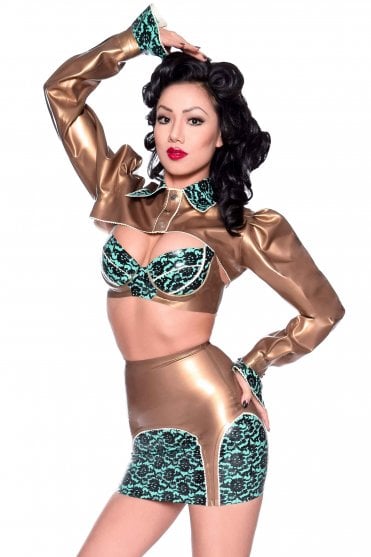 Bordelle-L'Amour Suspender Latex Skirt