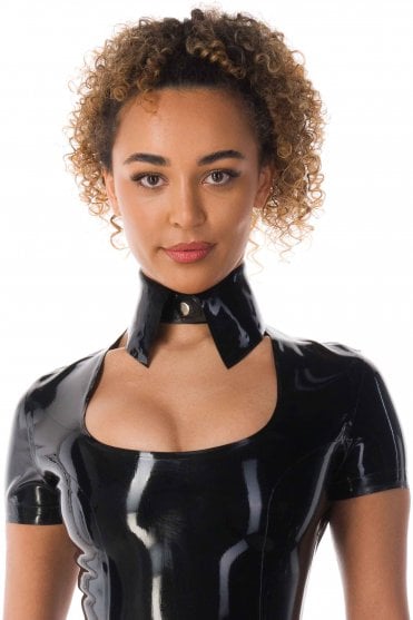Choker Shirt Latex Collar