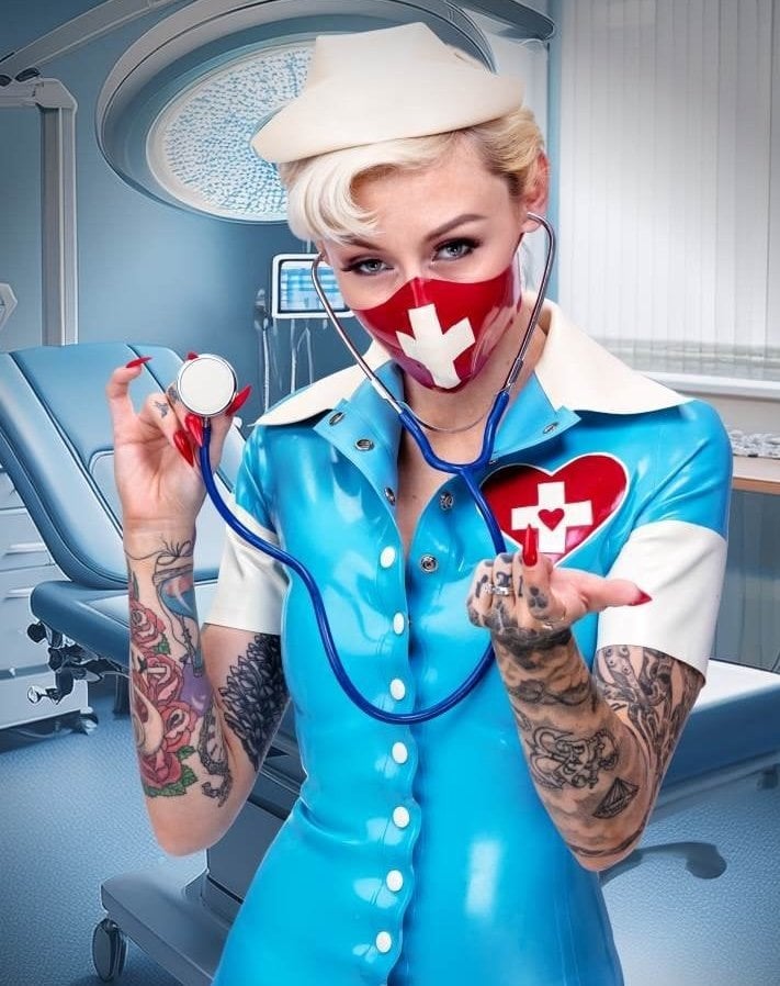 Featured Customer Photo: Queen of Blood in Atlanta, Georgia. USA Photographer: Robert Fousch of Sublime Light Works Lovesick Nurse Uniform Latex Rubber Dress