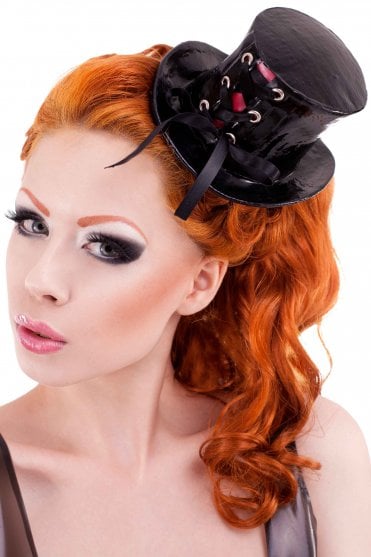Corset Cabaret Mini Top Latex Hat
