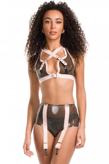 Date Night Suspender Latex Knickers.
