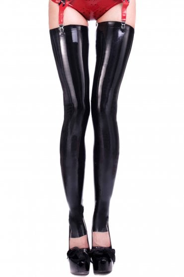 Deluxe Footless Latex Stockings