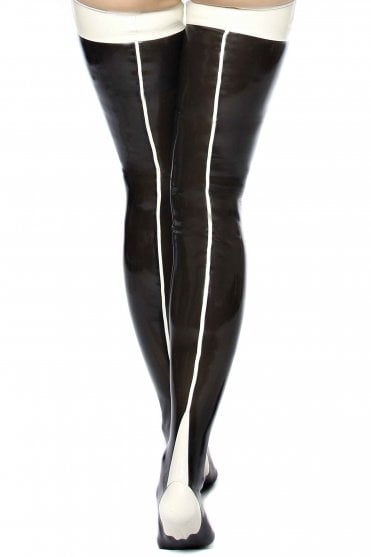 Deluxe Pin Up Seamed Latex Stockings
