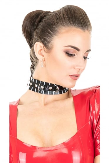 Dom Elegance D-Ring Latex Collar