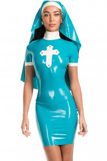 Faustina Monastic-Inspired Latex Dress & Habit