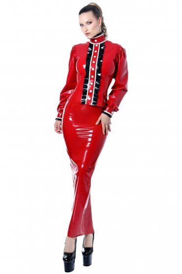 Garbo Hobble Pencil Latex Skirt