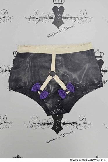 Harness Bow High Waist Briefs. Sizes still available: UK 10