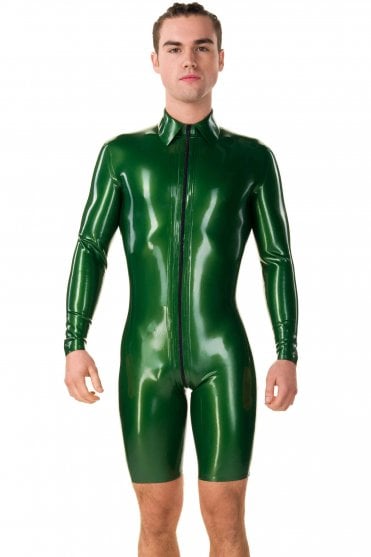 Henri Men's All in One Shortie Latex Catsuit
