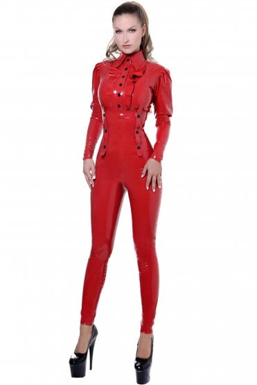 High Waisted Miss-Adventures Latex Leggings with Braces