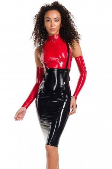 High Waisted Miss-Adventures Pencil Latex Skirt