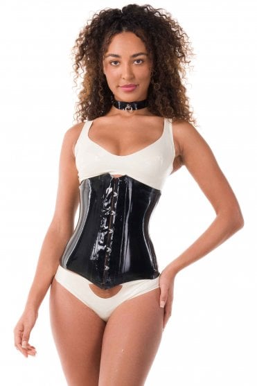 Jeanie Underbust Latex Faux Corset