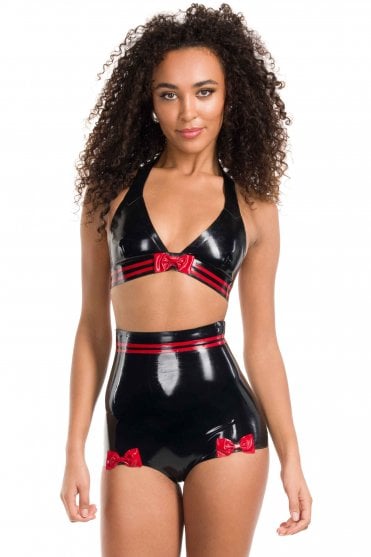 Jolie Retro High Waisted Latex Knickers