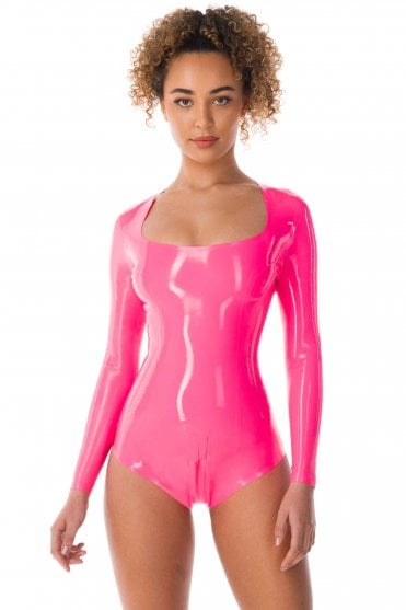 Khloe Long Sleeve Latex Leotard