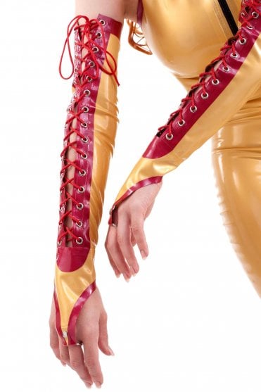 Lace Ring Latex Mitts