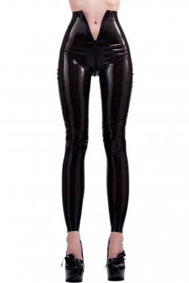 Latex Leggings Two way zip