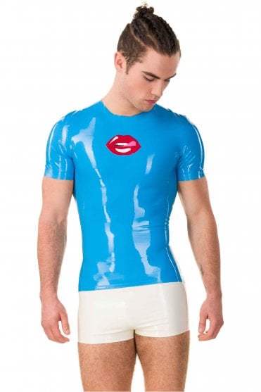 Lip-Licking Latex T-Shirt