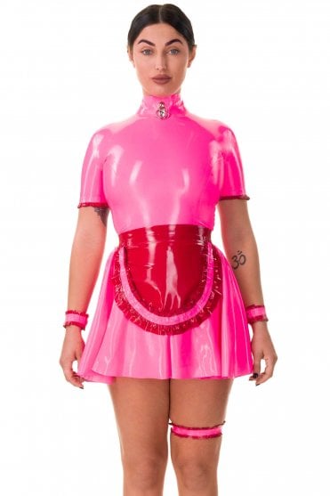 Maidmoiselle Maids Mini Latex Dress with Apron