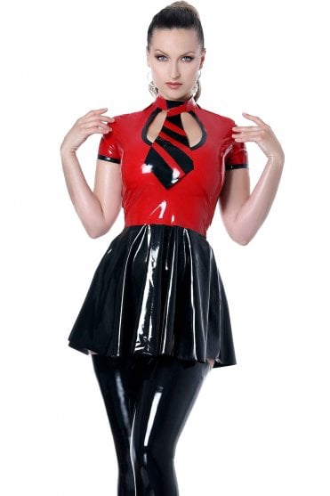 Marianne Uniform-Inspired Latex Dress