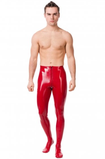 Men's Deluxe Latex Tights with Two way Zip