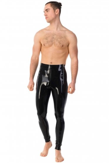 Men's Twin Zip Latex Leggings