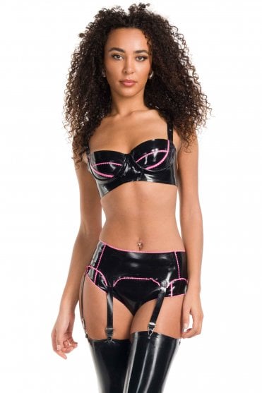 Morgana L'Amour Latex Suspender Belt