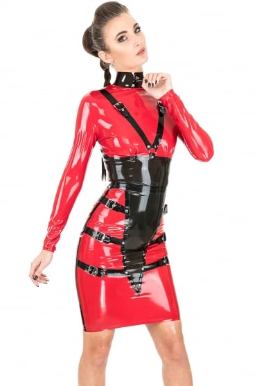 Paramour Buckle Latex Skirt