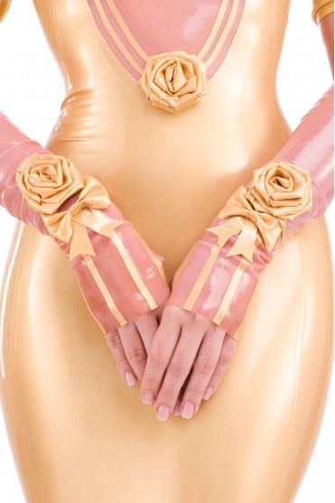 Pinstripe Latex Mitts