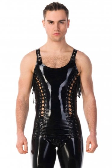 Piped Contrast Latex Vest
