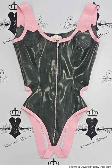 R0575 Mademoiselle Open back Latex Leotard - SECONDS