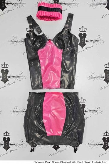 R0648, R0613 & R0841 Devotion Top, Girdle & Collar Set - Plain front. Sizes still available: UK 08