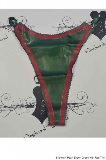 R0819 Innocent Latex Thong. Sizes still available: UK L