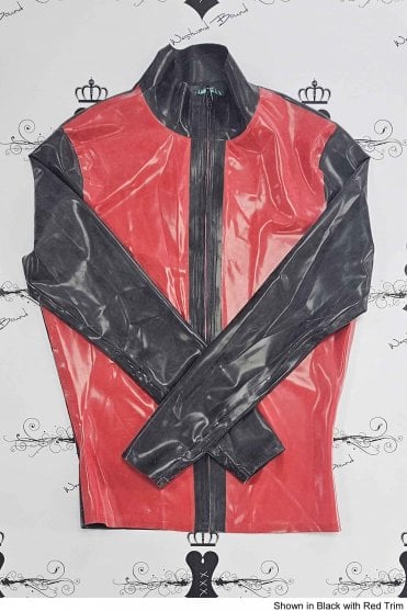 R1140-LS Argento Latex Top with Long Sleeves. Sizes still available: UK XL