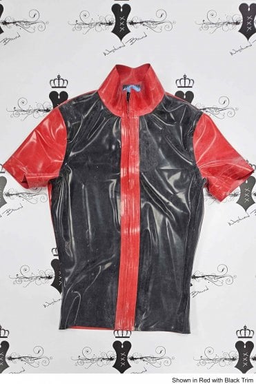 R1140-SS Argento Latex Top (Sleeve Sleeves). Sizes still available: UK S, M, L