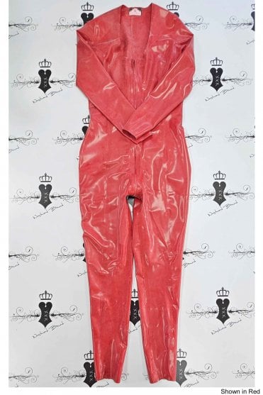 R1608 Mia Scoop Neck Latex Catsuit. Sizes still available: UK 10