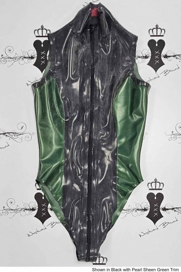 R1611 Lilly Latex Leotard with Contrasting Side Panels. Sizes still available: UK 08