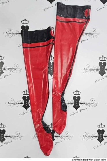 R1627 Betty Latex Stockings. Sizes still available: UK M