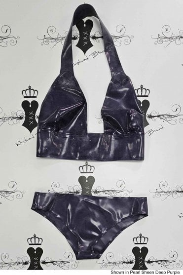 R1906 & R1505 Powerplay Latex Bra and Briefs Set. Sizes still available: UK 34DD/S