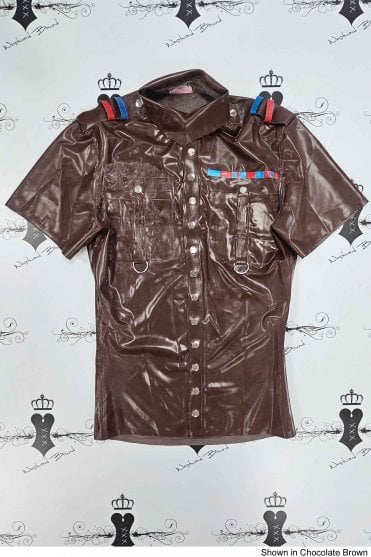 R2027-SS Garrison Classic Military Latex Shirt (Short Sleeves). Sizes still available: UK L