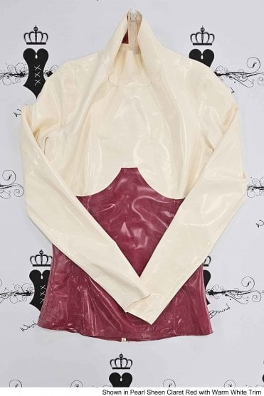 R2123 Peekaboo Latex Top. Sizes still available: UK 10