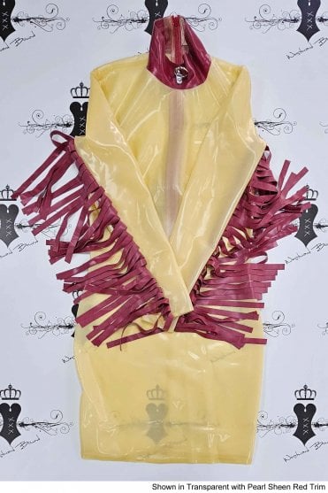 R2195 Calamity Belle Latex Dress. Sizes still available: UK 08, 12