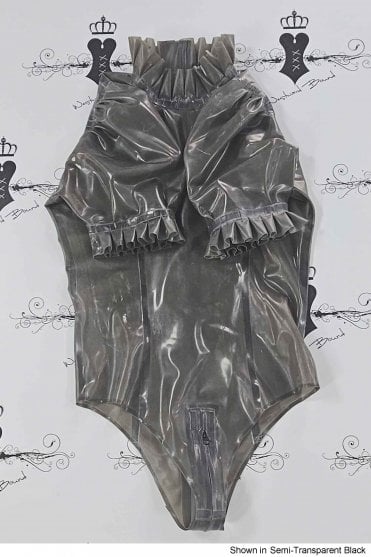 R2223 Damoiselle Latex Rubber Leotard. Sizes still available: UK 08