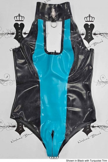 R2325 Cruise Latex Leotard. Sizes still available: UK 12, 14